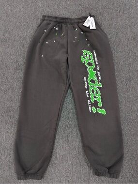 Gray Sp5der Sweatpants Medium